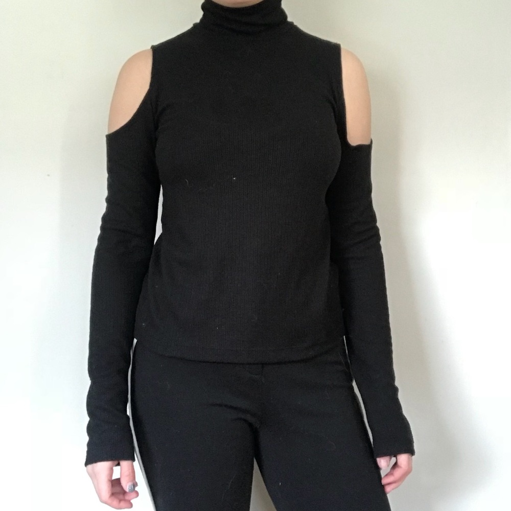 Zara Cold Shoulder Turtleneck